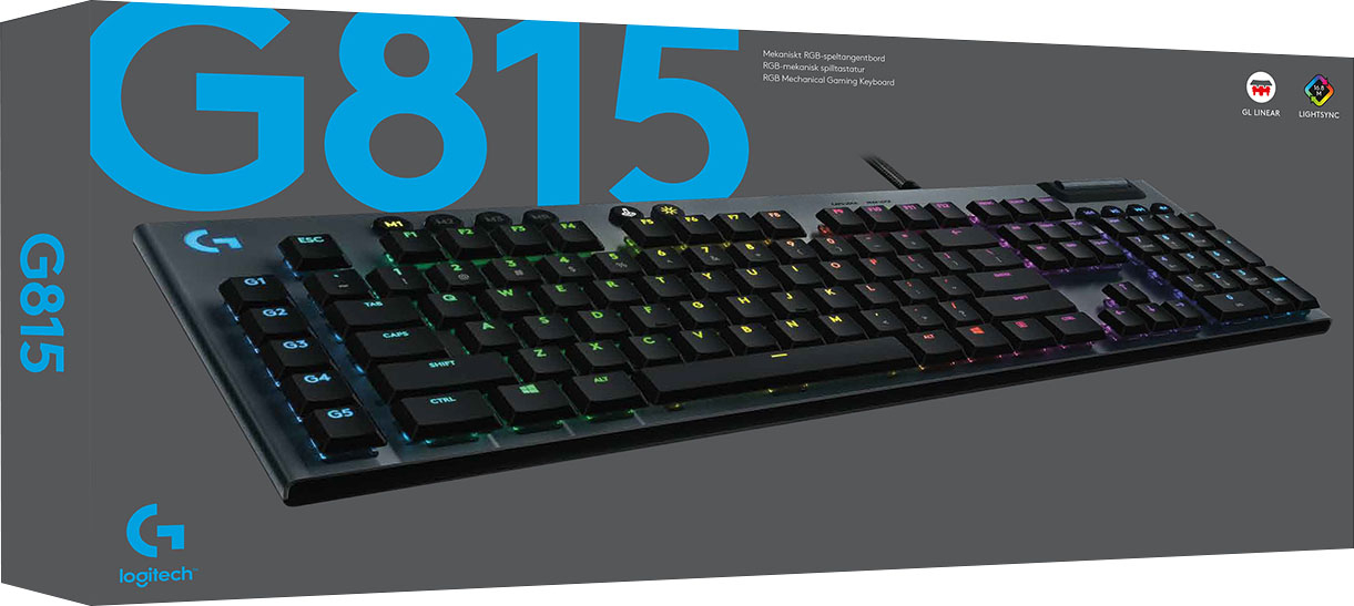 Excel paraply Vej Best Buy: Logitech G815 LIGHTSYNC Full-size Wired Mechanical GL Tactile  Switch Gaming Keyboard with RGB Backlighting Carbon 920-008984