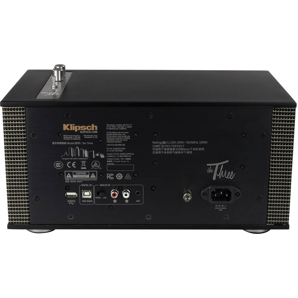 Alt View 12. Klipsch - The Three II Hi-Res Portable Bluetooth Speaker - Matte Black.