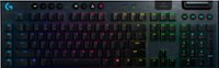 Front Zoom. Logitech - G915 LIGHTSPEED Full-size Wireless Mechanical GL Clicky Switch Gaming Keyboard with RGB Backlighting - Black.
