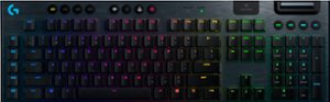 Logitech - G915 LIGHTSPEED Full-size Wireless Mechanical GL Clicky Switch Gaming Keyboard with RGB Backlighting - Black - Front_Zoom