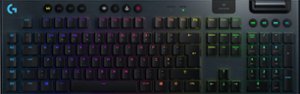 Logitech - G915 LIGHTSPEED Full-size Wireless Mechanical GL Tactile Switch Gaming Keyboard with RGB Backlighting - Black - Front_Zoom
