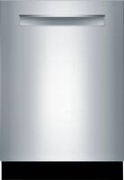 Bosch - 800 Series 24" Top Control Built-In Dishwasher with CrystalDry, Stainless Steel Tub, 3rd Rack, 40 dBa - Stainless steel - Front_Zoom