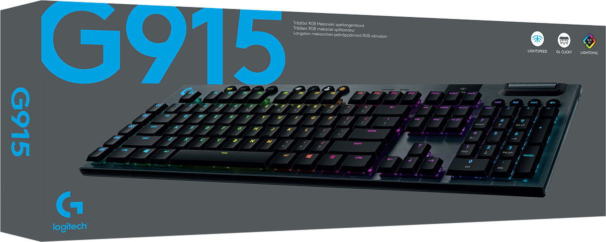 Logitech G715 Wireless Mechanical Gaming Keyboard with LIGHTSYNC RGB  Lighting, L 97855170255
