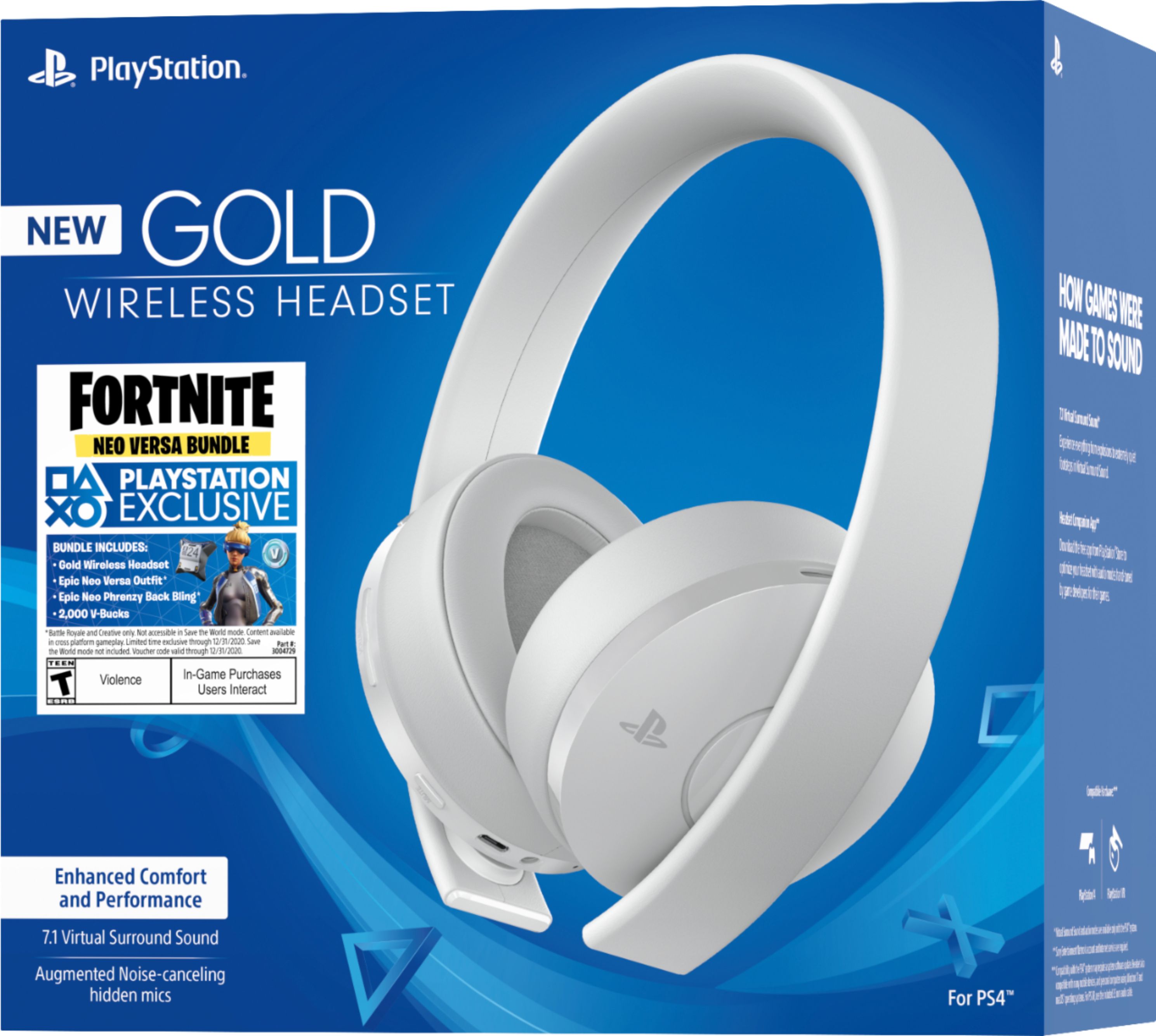 sony playstation gold wireless headset 7.1 surround sound ps4