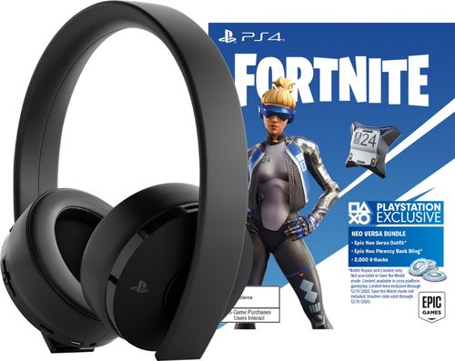 Sony - Fortnite Neo Versa Gold Wireless Stereo Headset for PlayStation 4, PlayStation VR, Mobile Devices and Select PCs - Jet Black was $99.99 now $69.99 (30.0% off)