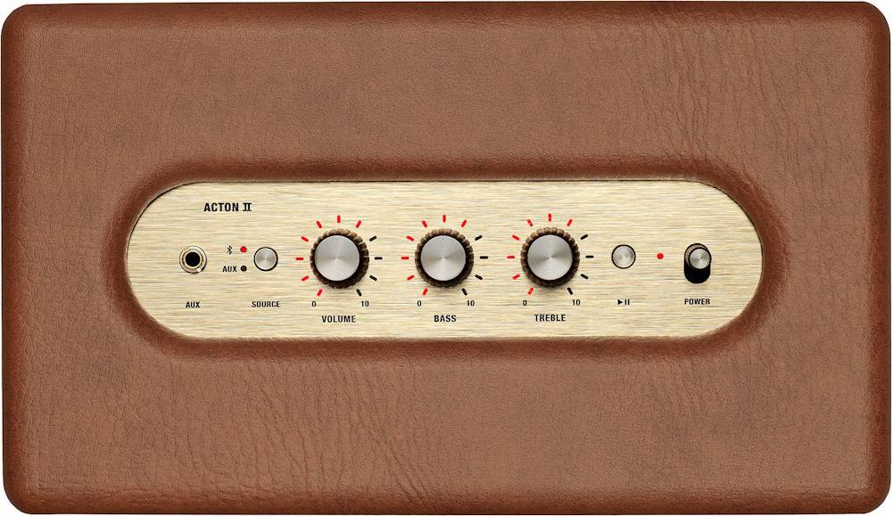 ACTON II AUX AUX SOURCE 0 10 VOLUME 0 BASS 10 TREBLE II POWER