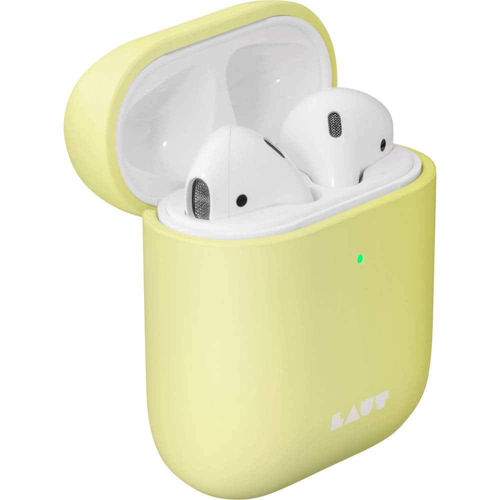 Alt View 12. LAUT - PASTELS Case for Apple AirPods - Yellow.