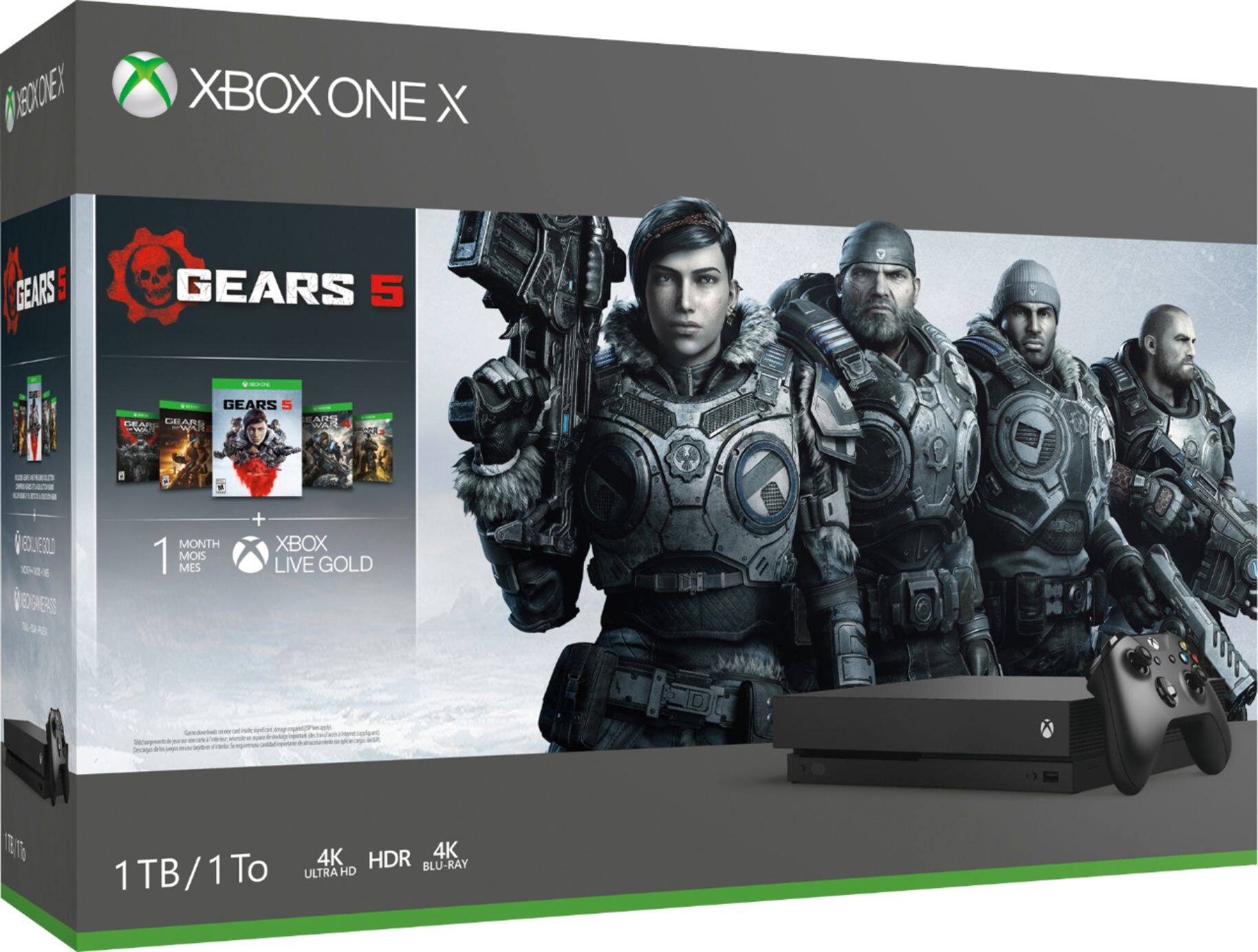 Alt View 12. Microsoft - Xbox One X 1TB Gears 5 Console Bundle - Black.