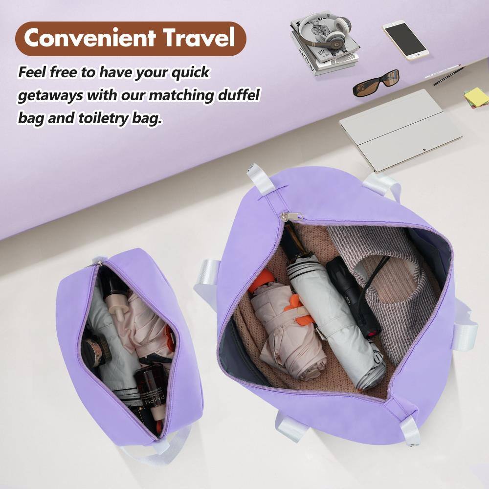 Convenient Travel

Feel free to have your quick getaways with our matching duffel bag and toiletry bag.