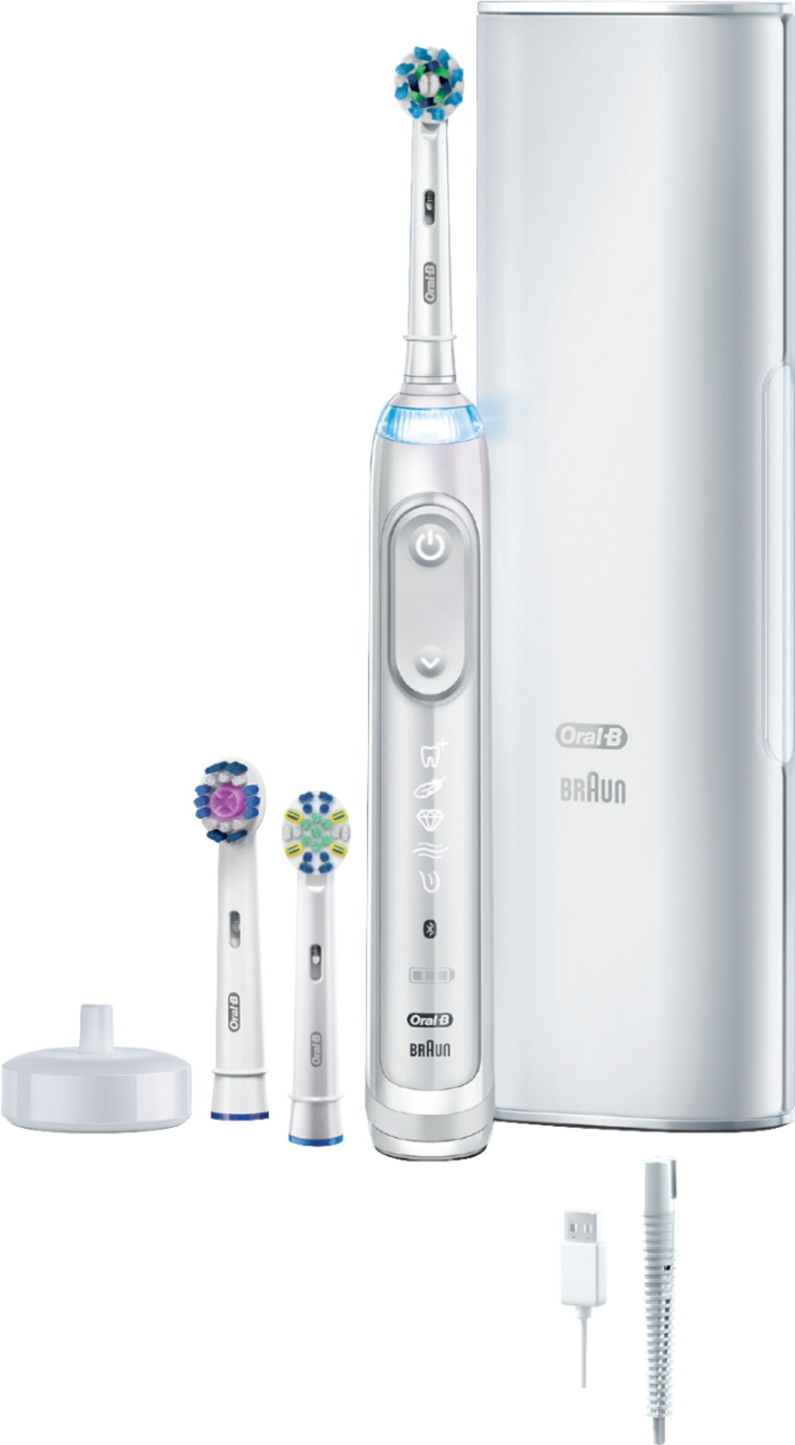 Angle View: Oral-B - Genius X Rechargeable Toothbrush - White