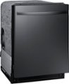 Angle Zoom. Samsung - StormWash™ 24" Top Control Built-In Dishwasher with AutoRelease Dry, 3rd Rack, 42 dBA - Black stainless steel.