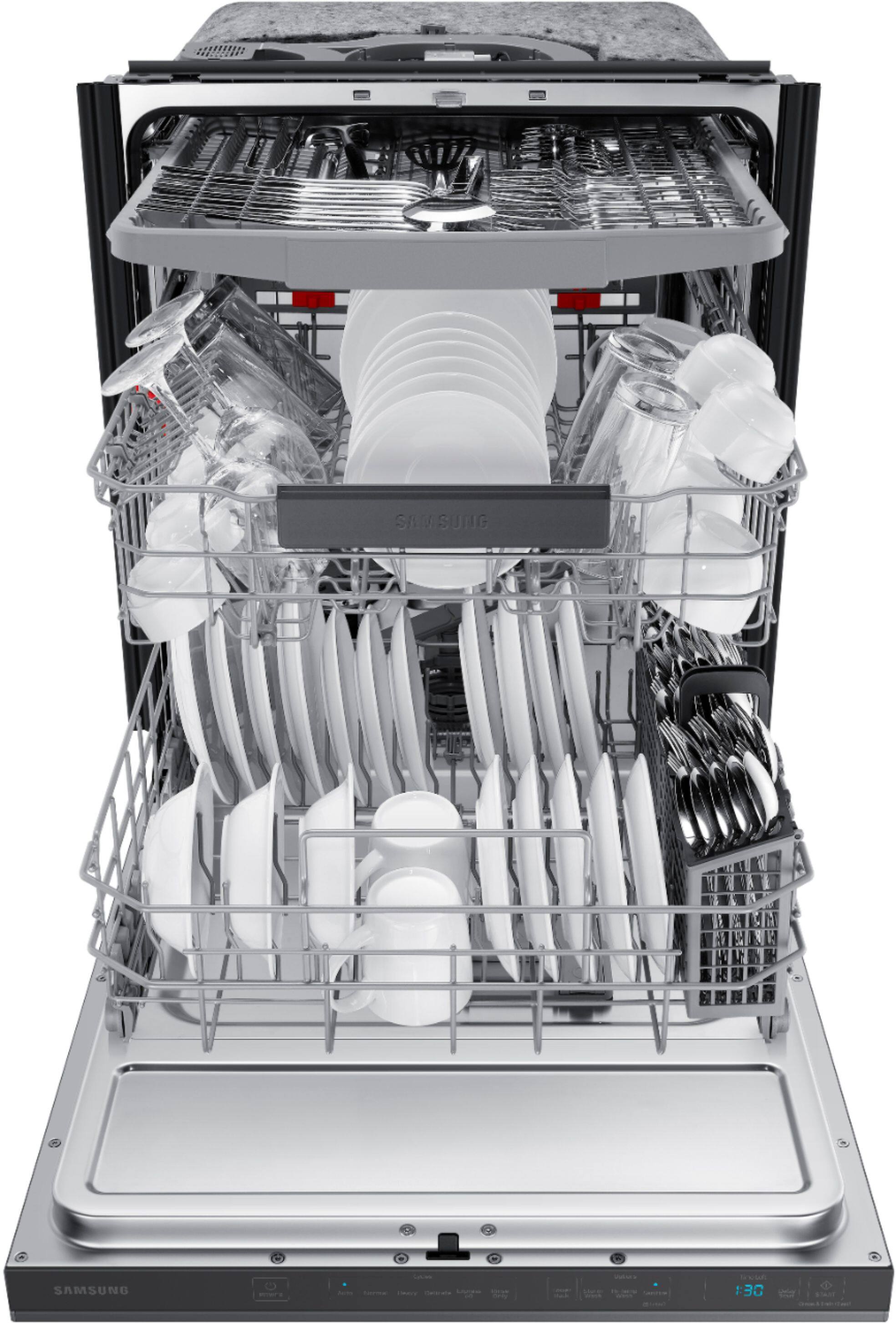 Alt View 12. Samsung - StormWash 24" Top Control Built-In Dishwasher with AutoRelease Dry, 3rd Rack, 42 dBA - Black Stainless Steel.