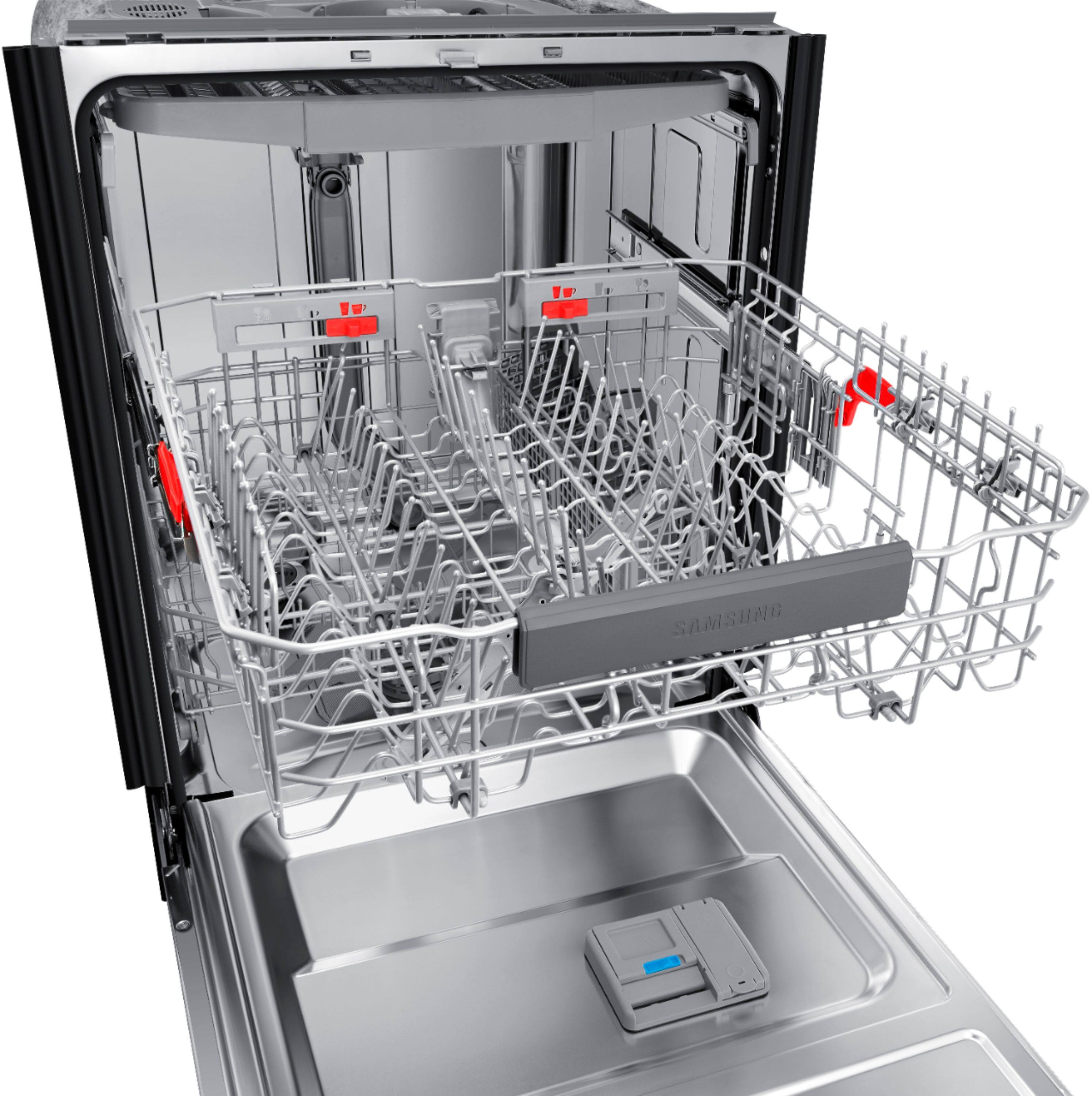 Alt View 16. Samsung - StormWash 24" Top Control Built-In Dishwasher with AutoRelease Dry, 3rd Rack, 42 dBA - Black Stainless Steel.