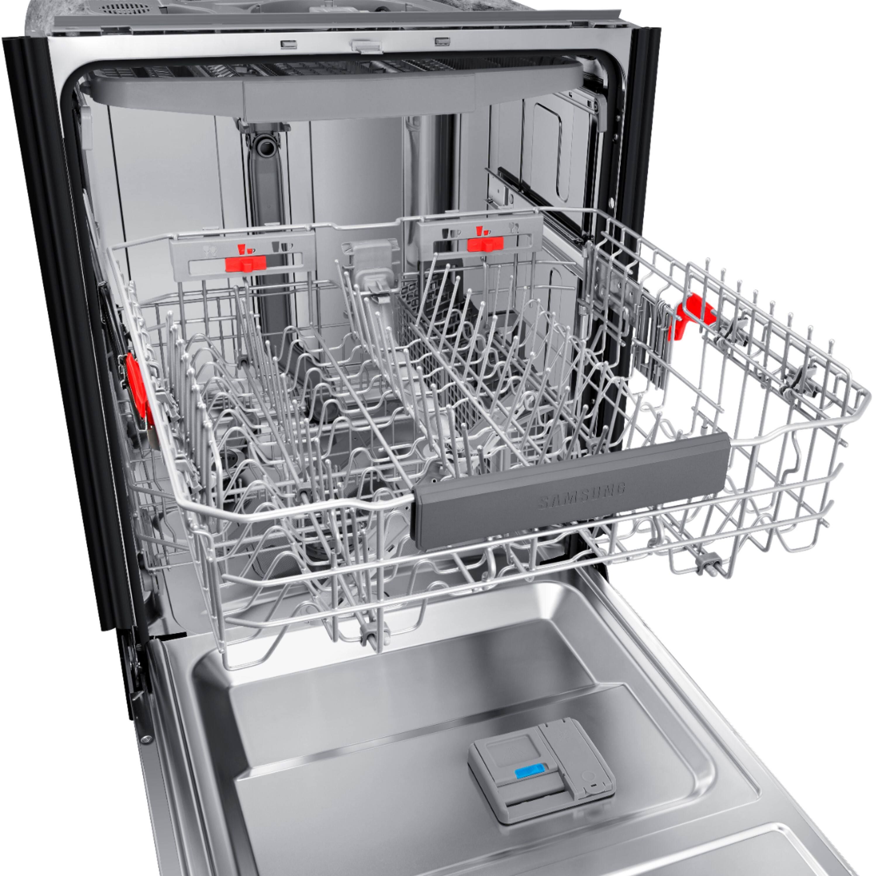 Alt View 17. Samsung - StormWash 24" Top Control Built-In Dishwasher with AutoRelease Dry, 3rd Rack, 42 dBA - Black Stainless Steel.