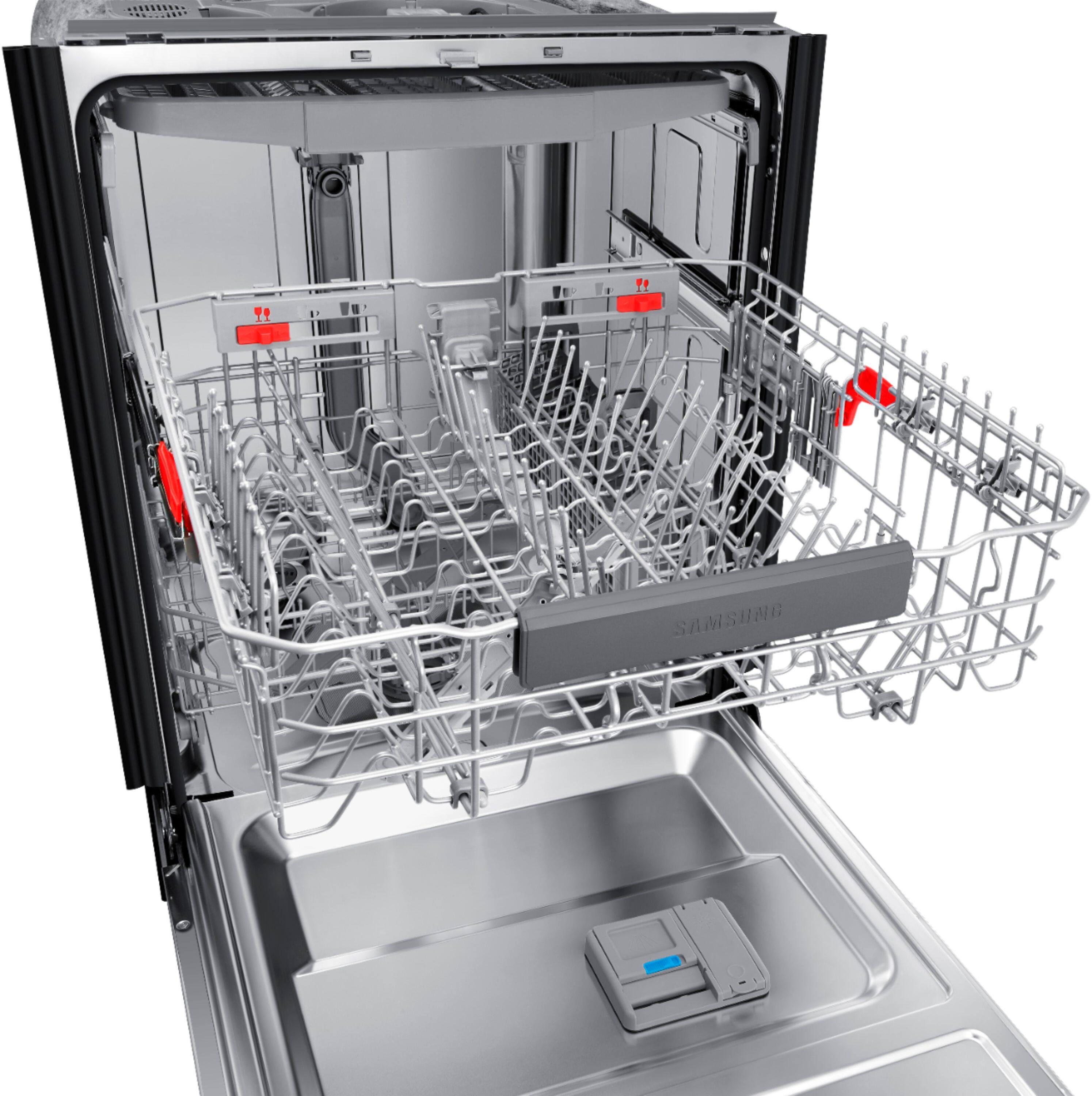 Alt View 18. Samsung - StormWash 24" Top Control Built-In Dishwasher with AutoRelease Dry, 3rd Rack, 42 dBA - Black Stainless Steel.