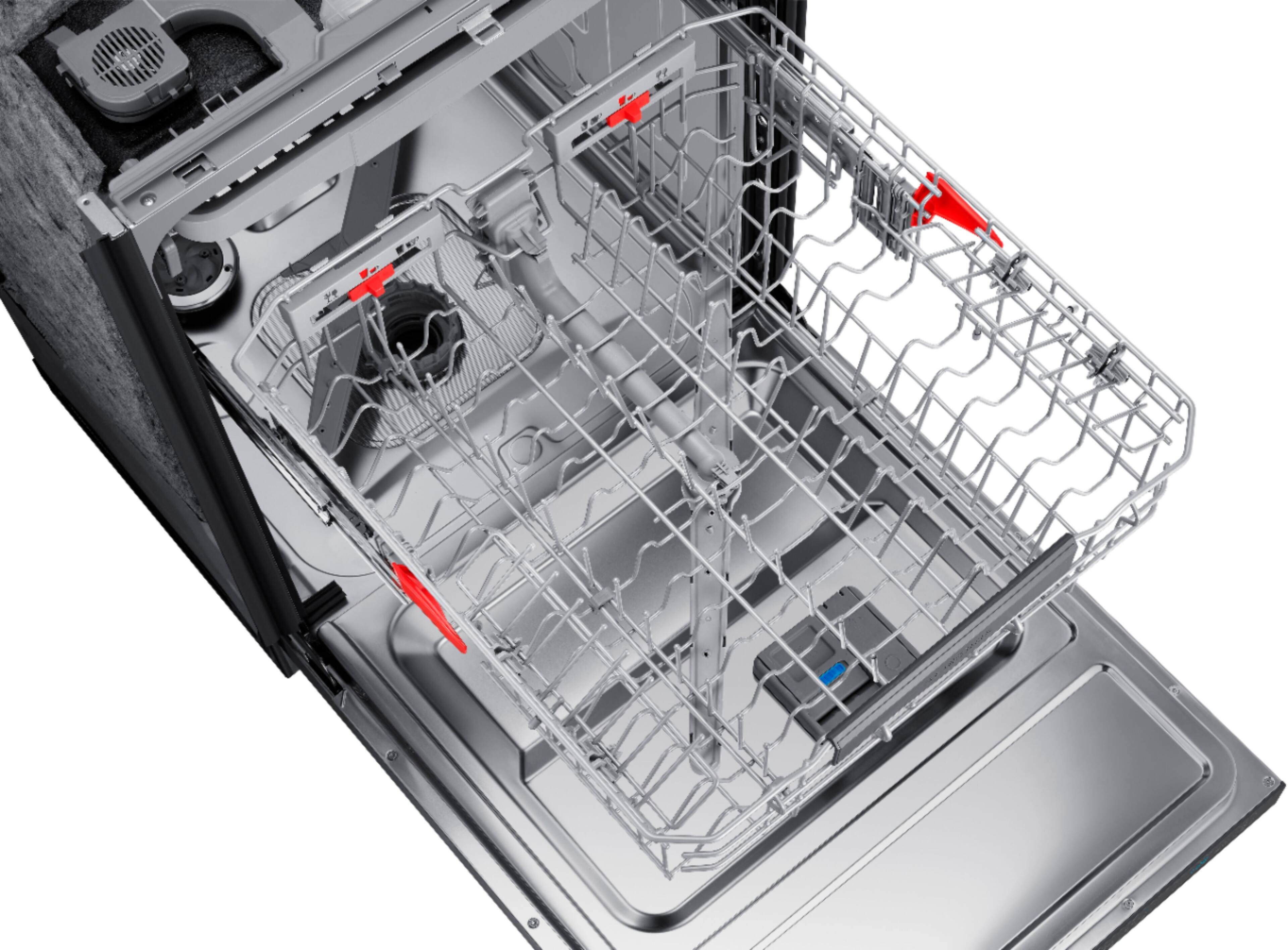 Alt View 29. Samsung - StormWash 24" Top Control Built-In Dishwasher with AutoRelease Dry, 3rd Rack, 42 dBA - Black Stainless Steel.