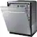 Left. Samsung - StormWash 24" Top Control Built-In Dishwasher with AutoRelease Dry, 3rd Rack, 42 dBA - Stainless Steel.