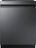 Samsung - StormWash™ 24" Top Control Built-In Dishwasher with AutoRelease Dry, 3rd Rack, 42 dBA - Black stainless steel - Front_Standard