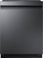 Samsung - StormWash 24" Top Control Built-In Dishwasher with AutoRelease Dry, 3rd Rack, 42 dBA - Black stainless steel - Front_Zoom