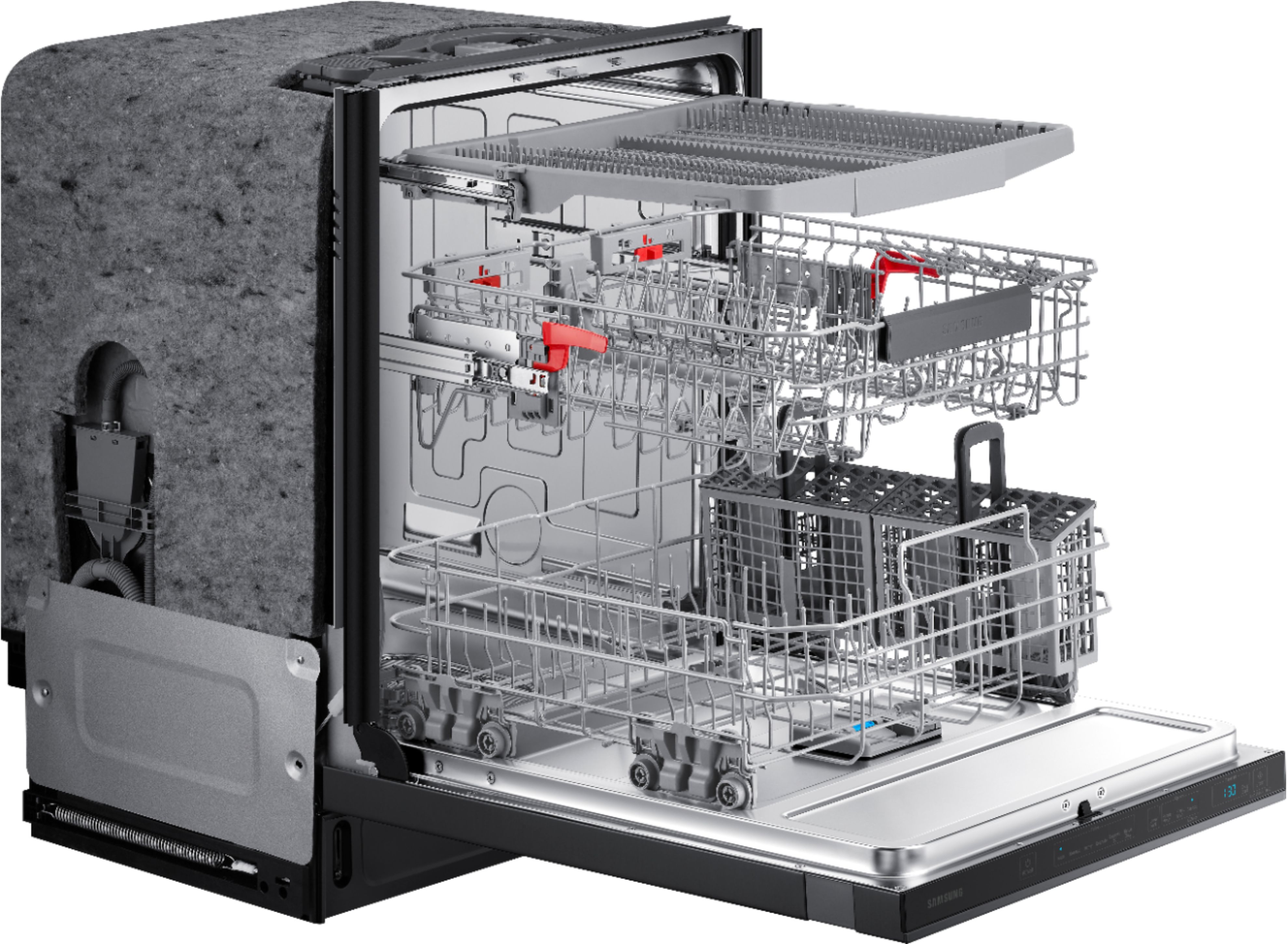 Samsung StormWash 24 Top Control Built-In Dishwasher with AutoRelease Dry,  3rd Rack, 42 dBA Black Stainless Steel DW80R7060UG - Best Buy