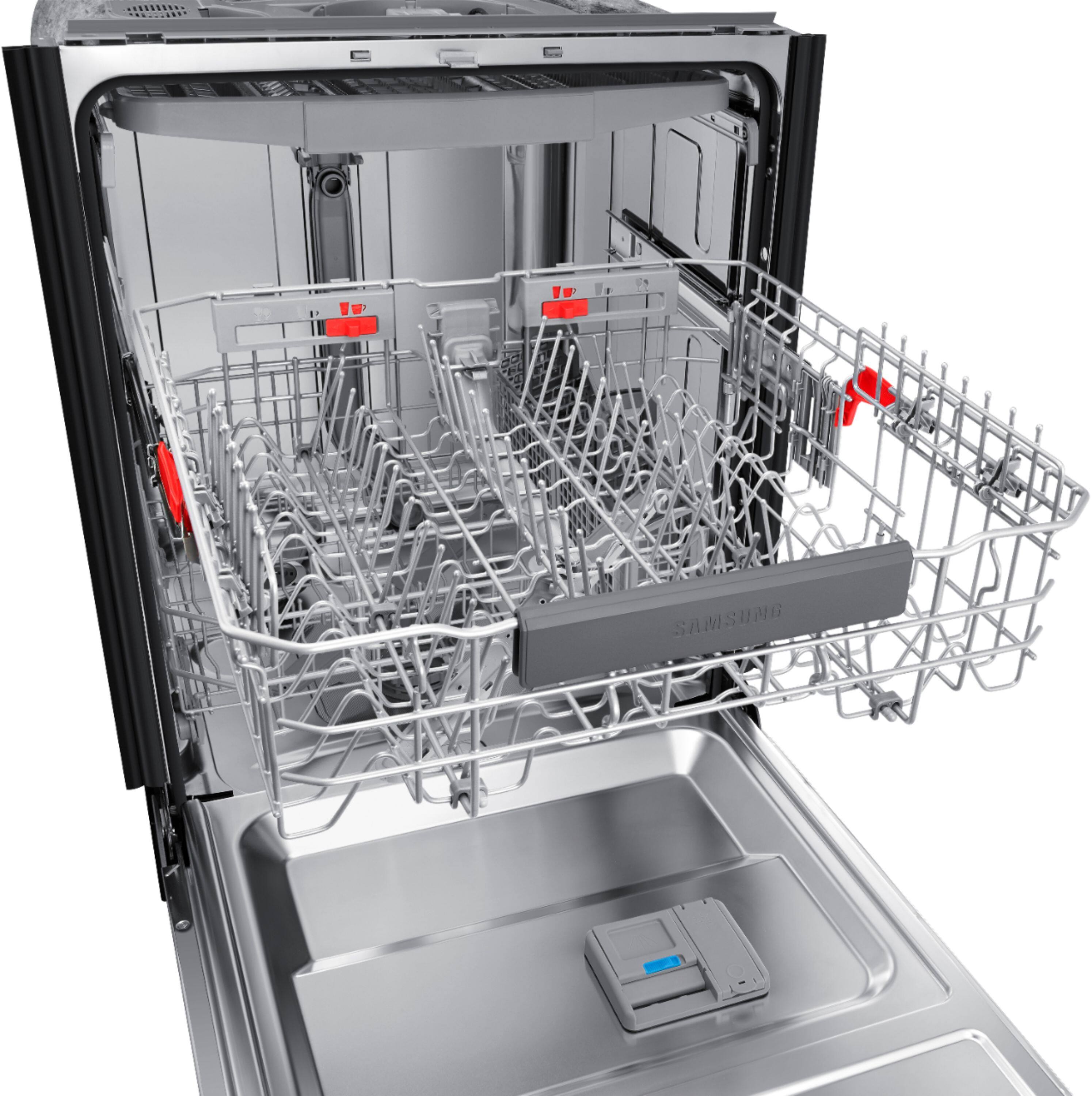 Alt View 16. Samsung - StormWash 24" Top Control Built-In Dishwasher with AutoRelease Dry, 3rd Rack, 42 dBA - Black Stainless Steel.