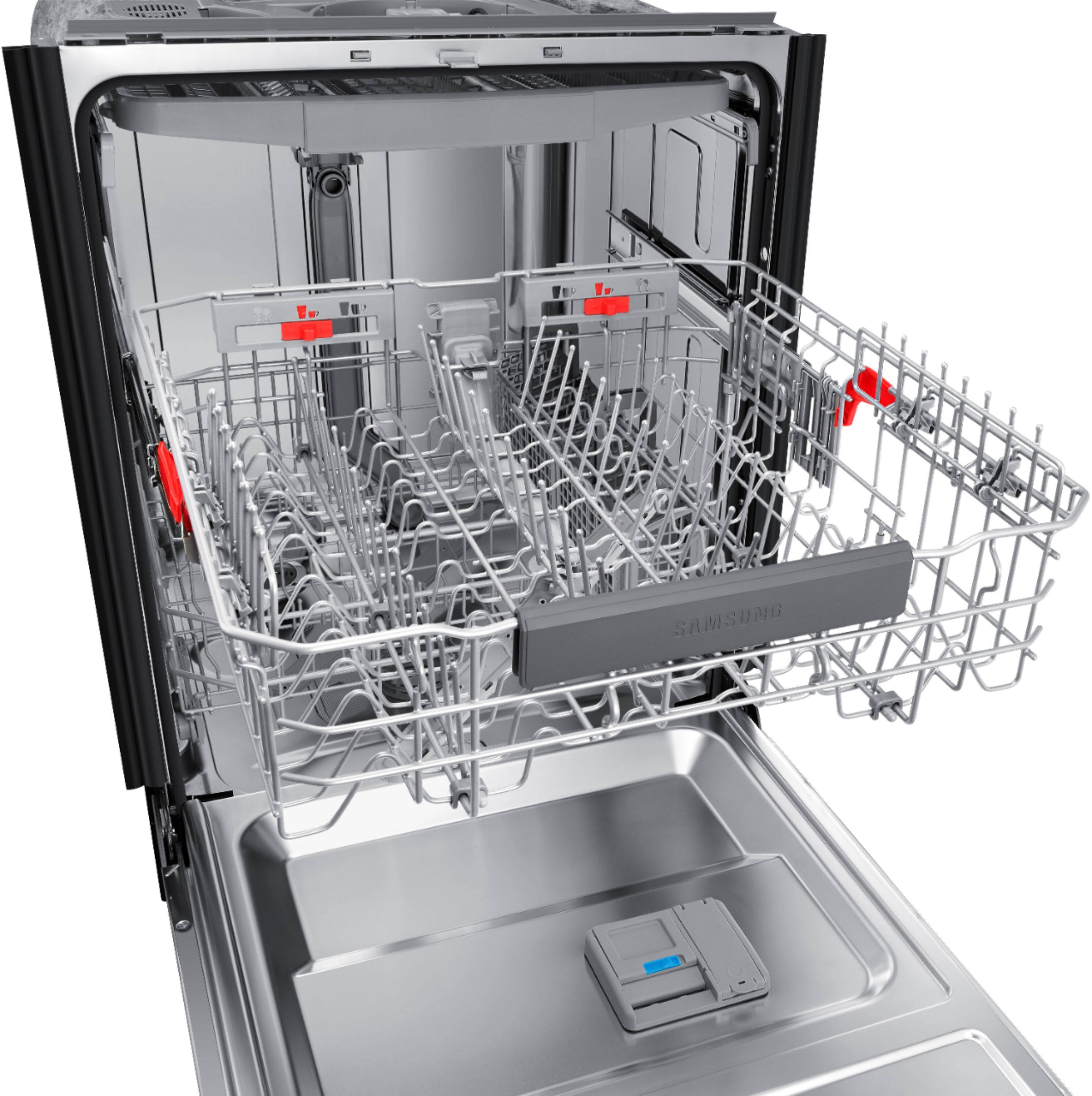 Alt View 17. Samsung - StormWash 24" Top Control Built-In Dishwasher with AutoRelease Dry, 3rd Rack, 42 dBA - Black Stainless Steel.