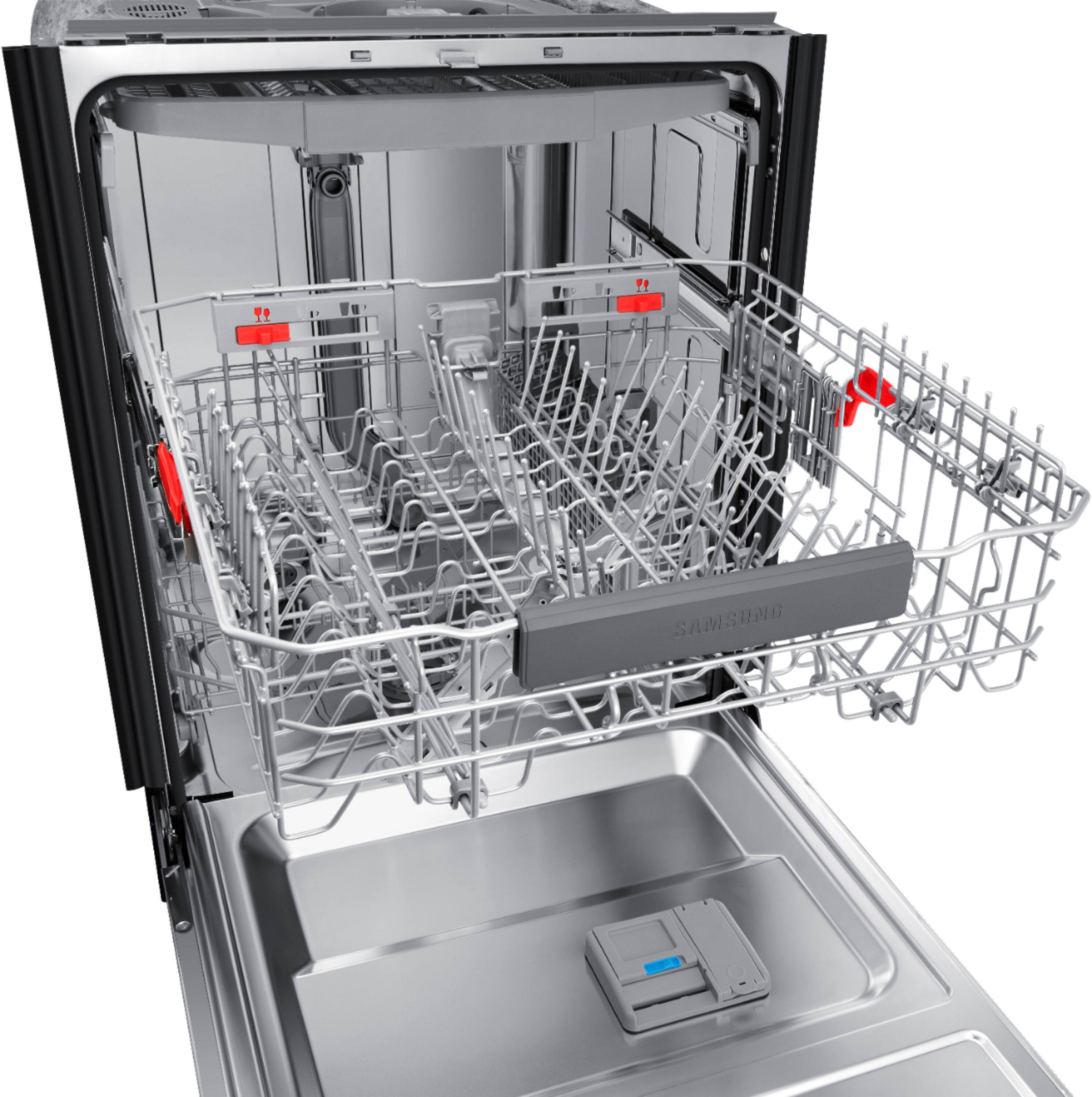 Alt View 18. Samsung - StormWash 24" Top Control Built-In Dishwasher with AutoRelease Dry, 3rd Rack, 42 dBA - Black Stainless Steel.