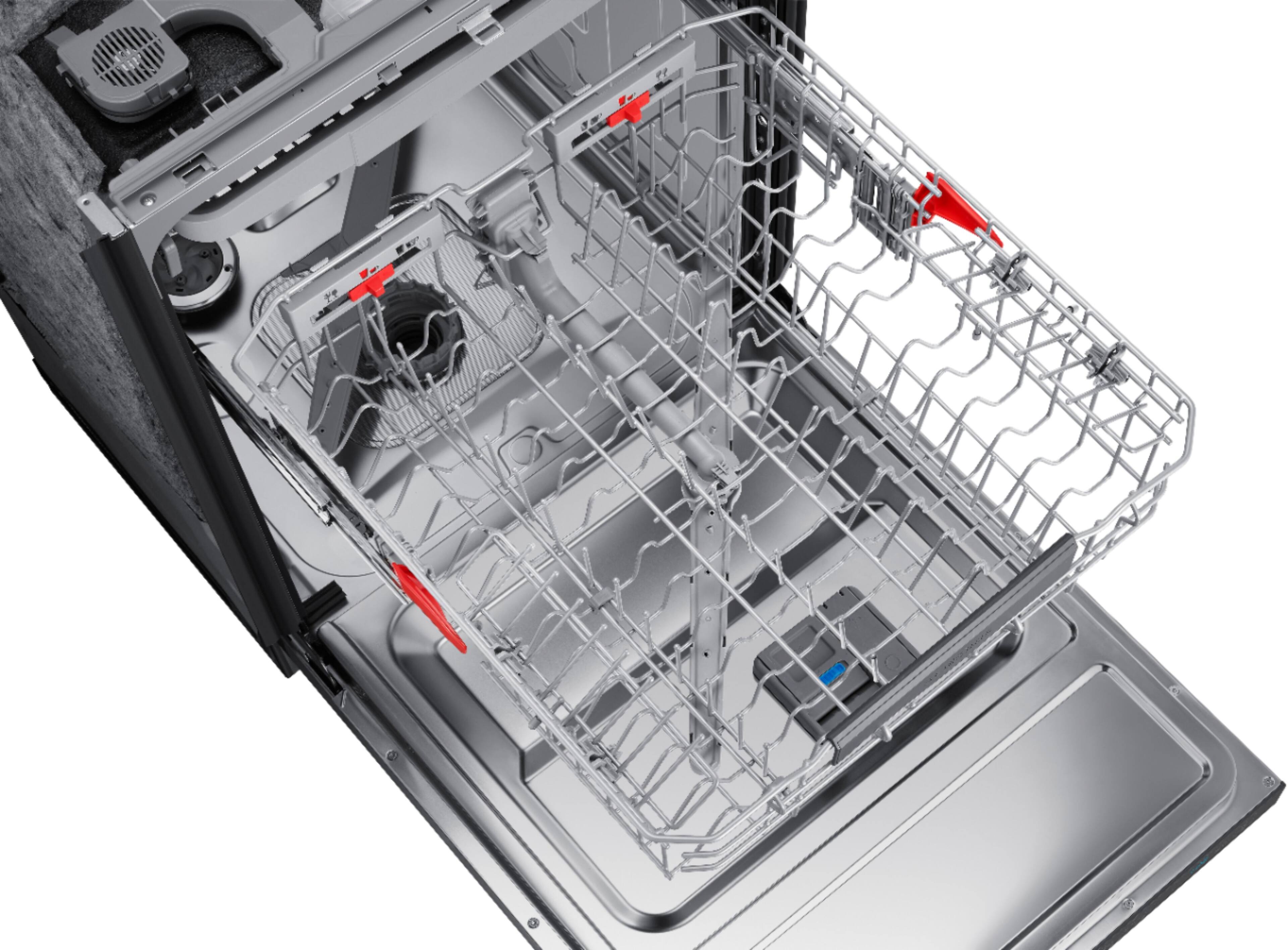 Alt View 29. Samsung - StormWash 24" Top Control Built-In Dishwasher with AutoRelease Dry, 3rd Rack, 42 dBA - Black Stainless Steel.