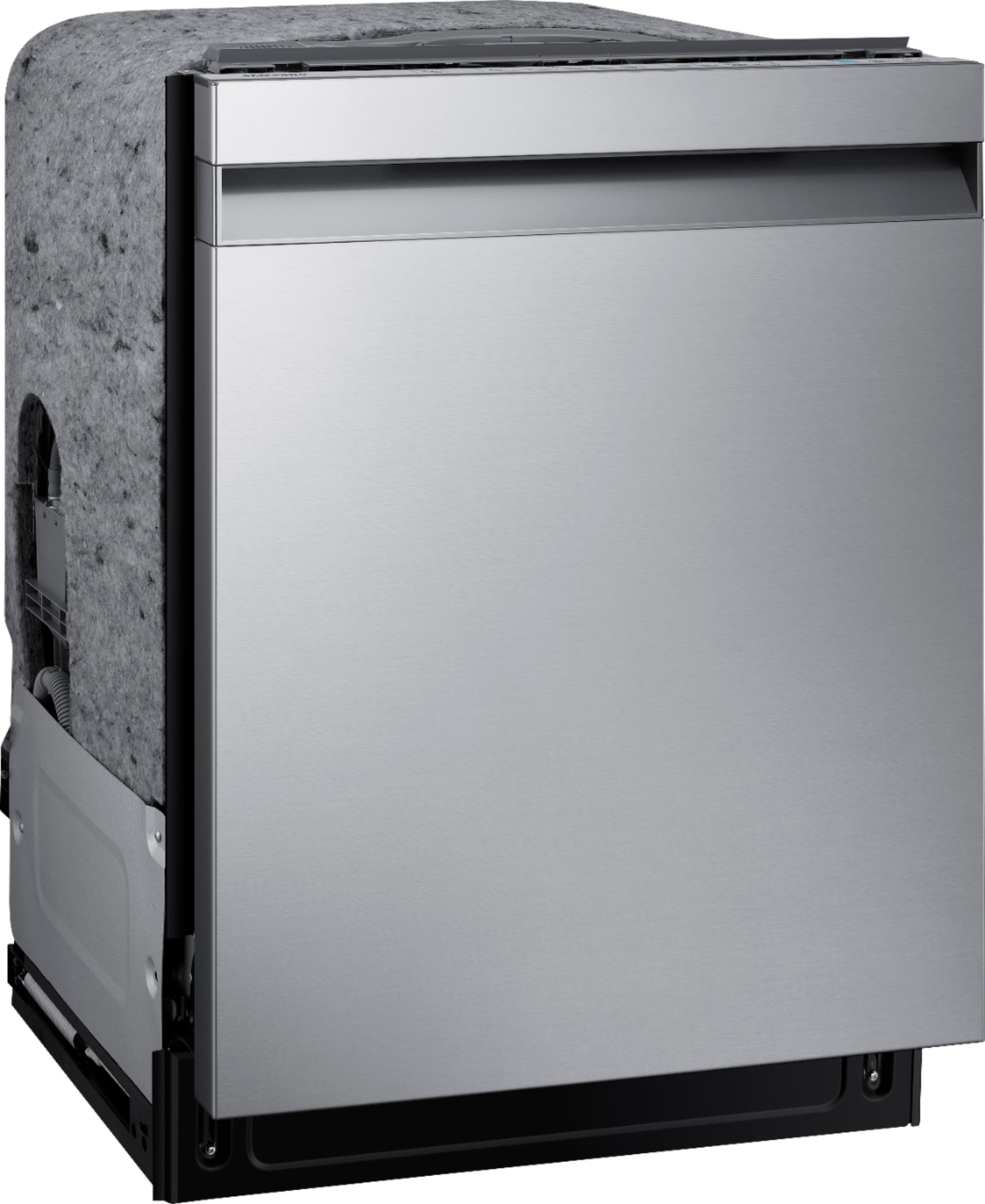 Angle View: KitchenAid - 24" Top Control Built-In Dishwasher with Stainless Steel Tub, FreeFlex, 3rd Rack, 44dBA - Stainless steel
