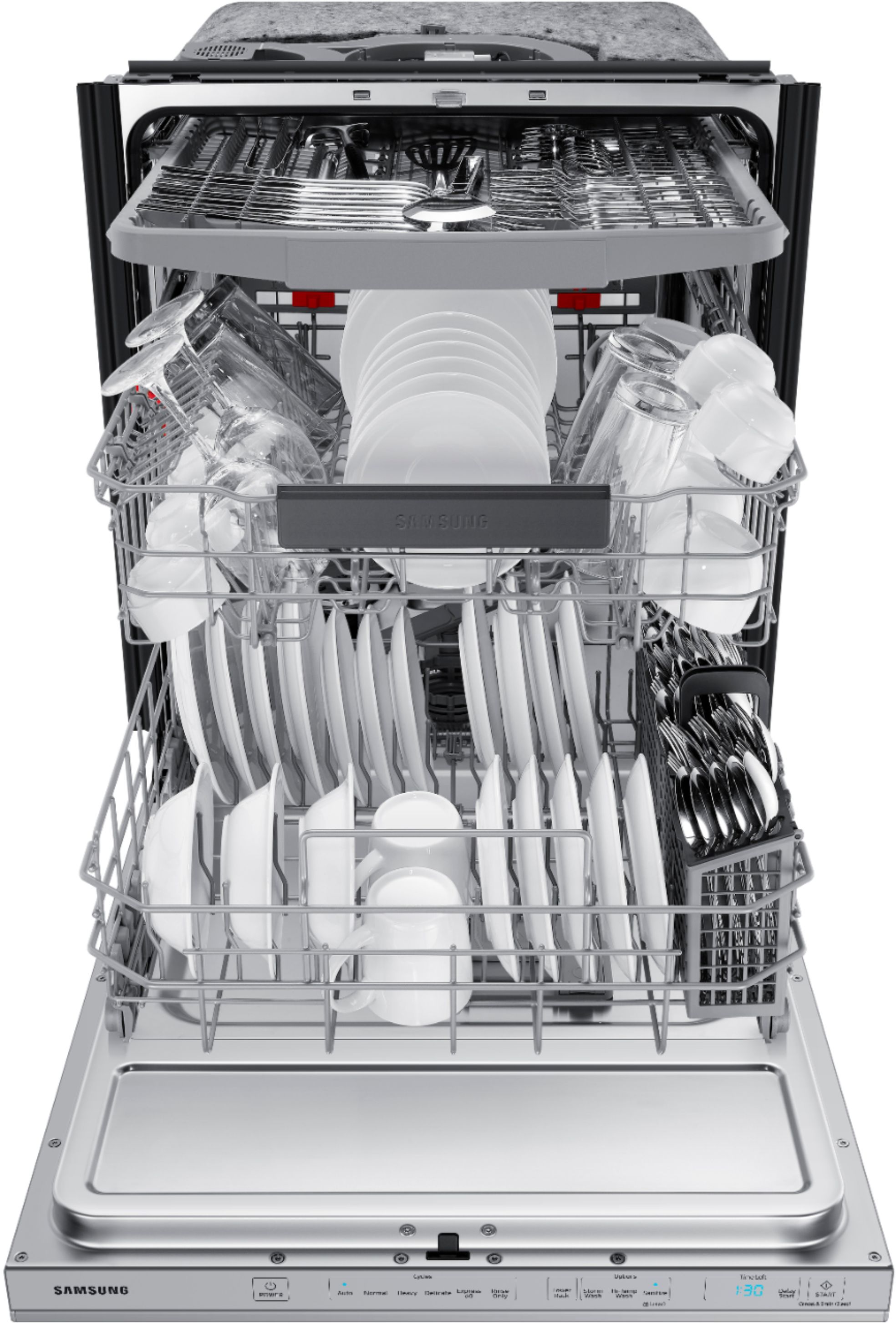 Samsung StormWash Top Control 24-in Built-In Dishwasher With Third