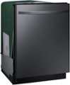 Angle Zoom. Samsung - StormWash™ 24" Top Control Built-In Dishwasher with AutoRelease Dry, 3rd Rack, 48 dBA - Black stainless steel.