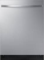 Samsung - StormWash™ 24" Top Control Built-In Dishwasher with AutoRelease Dry, 3rd Rack, 48 dBA - Stainless steel - Front_Standard
