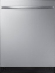 Samsung - StormWash 24" Top Control Built-In Dishwasher with AutoRelease Dry, 3rd Rack, 48 dBA - Stainless steel - Front_Zoom
