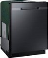 Angle Zoom. Samsung - StormWash 24" Top Control Built-In Dishwasher with AutoRelease Dry, 3rd Rack, 48 dBA - Black stainless steel.