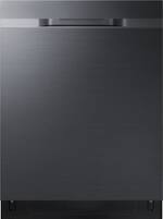 Samsung - StormWash™ Top Control Built-In Dishwasher with Stainless Steel Tub, 3rd Rack, 48 dBA - Black stainless steel - Front_Standard