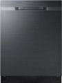 Front Zoom. Samsung - StormWash 24" Top Control Built-In Dishwasher with AutoRelease Dry, 3rd Rack, 48 dBA - Black stainless steel.