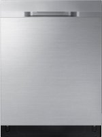 Samsung - StormWash 24" Top Control Built-In Dishwasher with AutoRelease Dry, 3rd Rack, 48 dBA - Stainless Steel - Front_Zoom