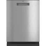 Café - Modern Glass Top Control Built-In Dishwasher with Stainless Steel Tub, 3rd Rack, 45dBA - Platinum Glass - Front_Standard