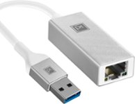Front. Platinum™ - USB 3.0-to-Gigabit Ethernet Adapter - Gray.