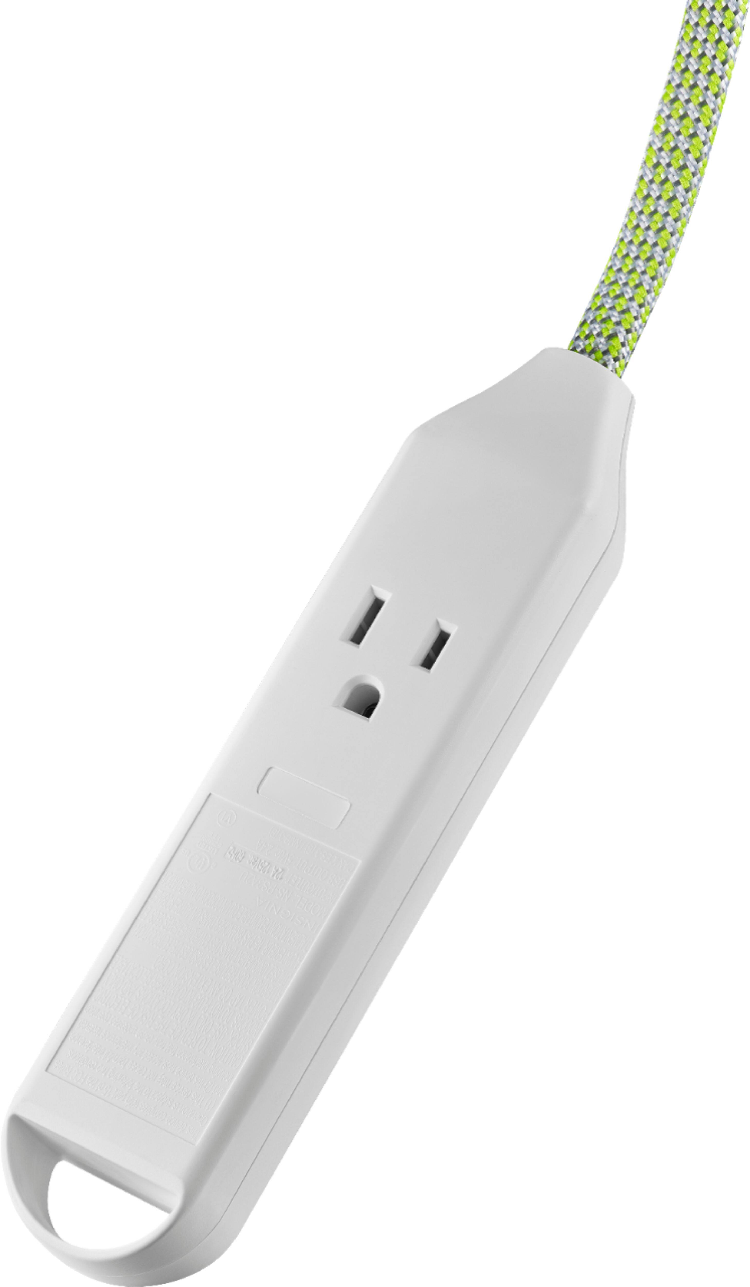 Insignia™ 6' 3 Outlet/2 USB Power Strip Green NSPS3A2U Open Box