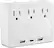 Alt View 11. Insignia™ - 3 Outlet/3 USB 600 Joules Surge Protector - White.