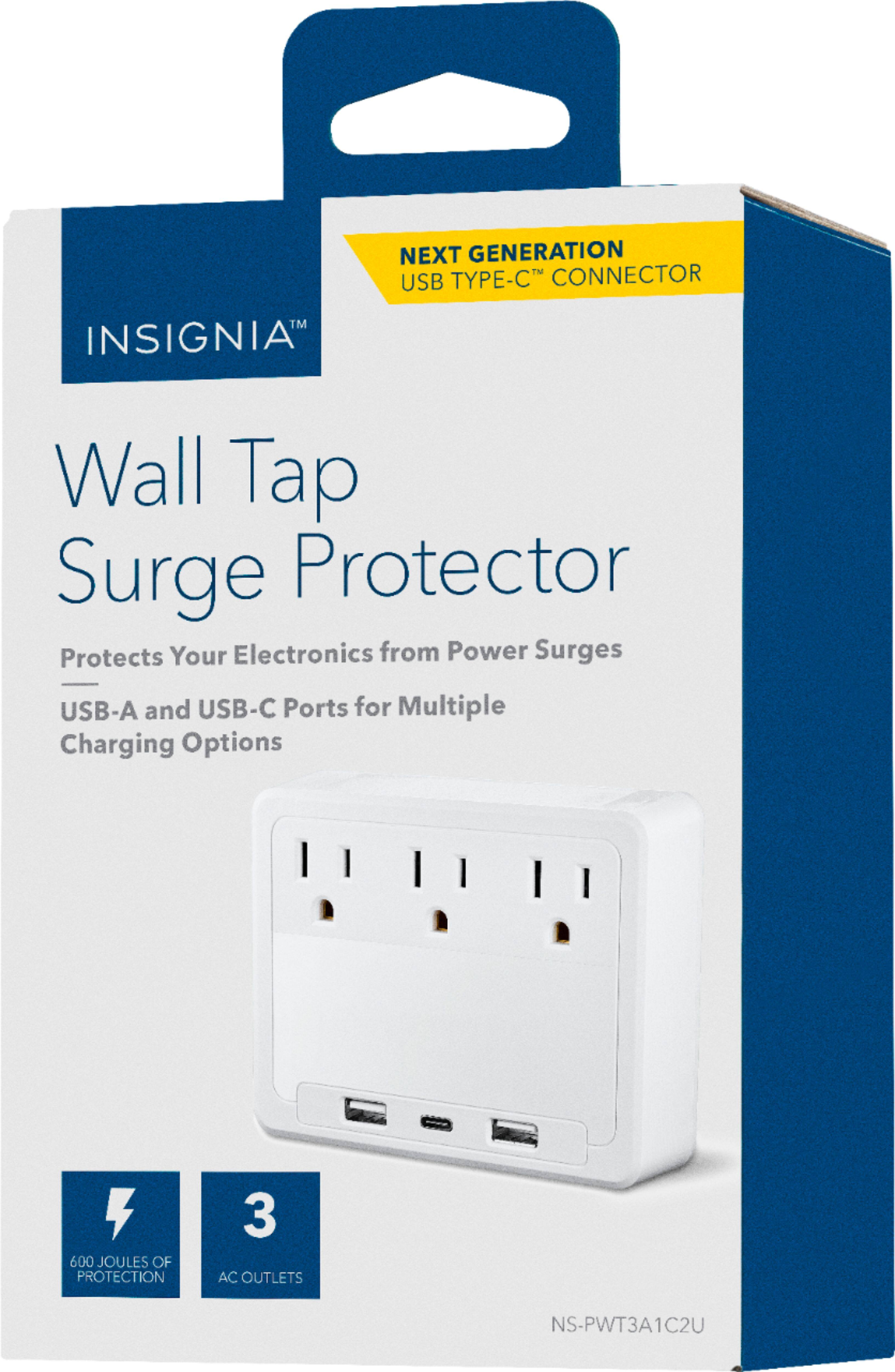 Alt View 13. Insignia™ - 3 Outlet/3 USB 600 Joules Surge Protector - White.