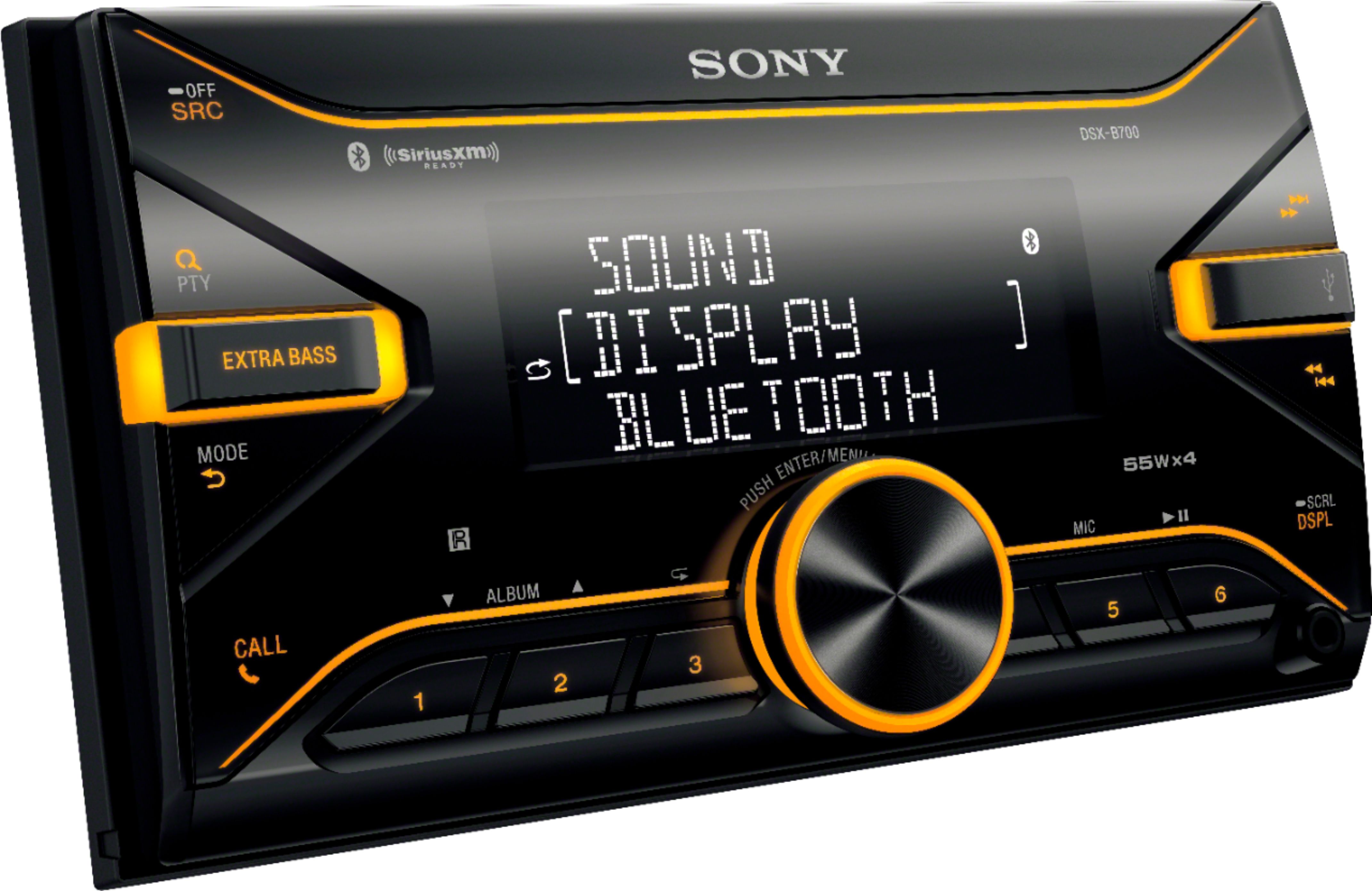 Angle View: Sony - Built-in Bluetooth - In-Dash Digital Media Receiver - Black