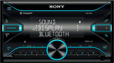 Front. Sony - Built-in Bluetooth - In-Dash Digital Media Receiver - Black.