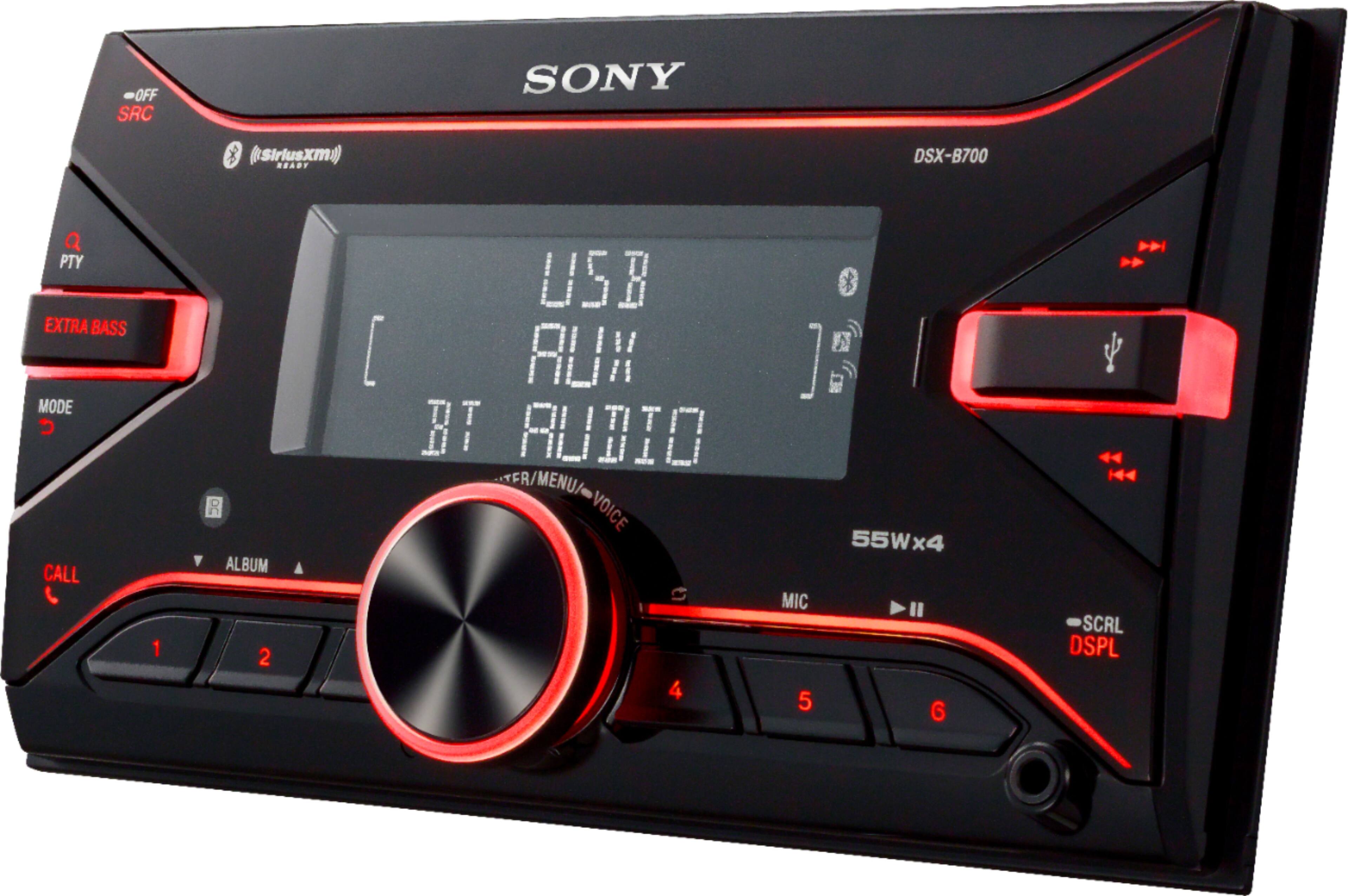 Left. Sony - Built-in Bluetooth - In-Dash Digital Media Receiver - Black.