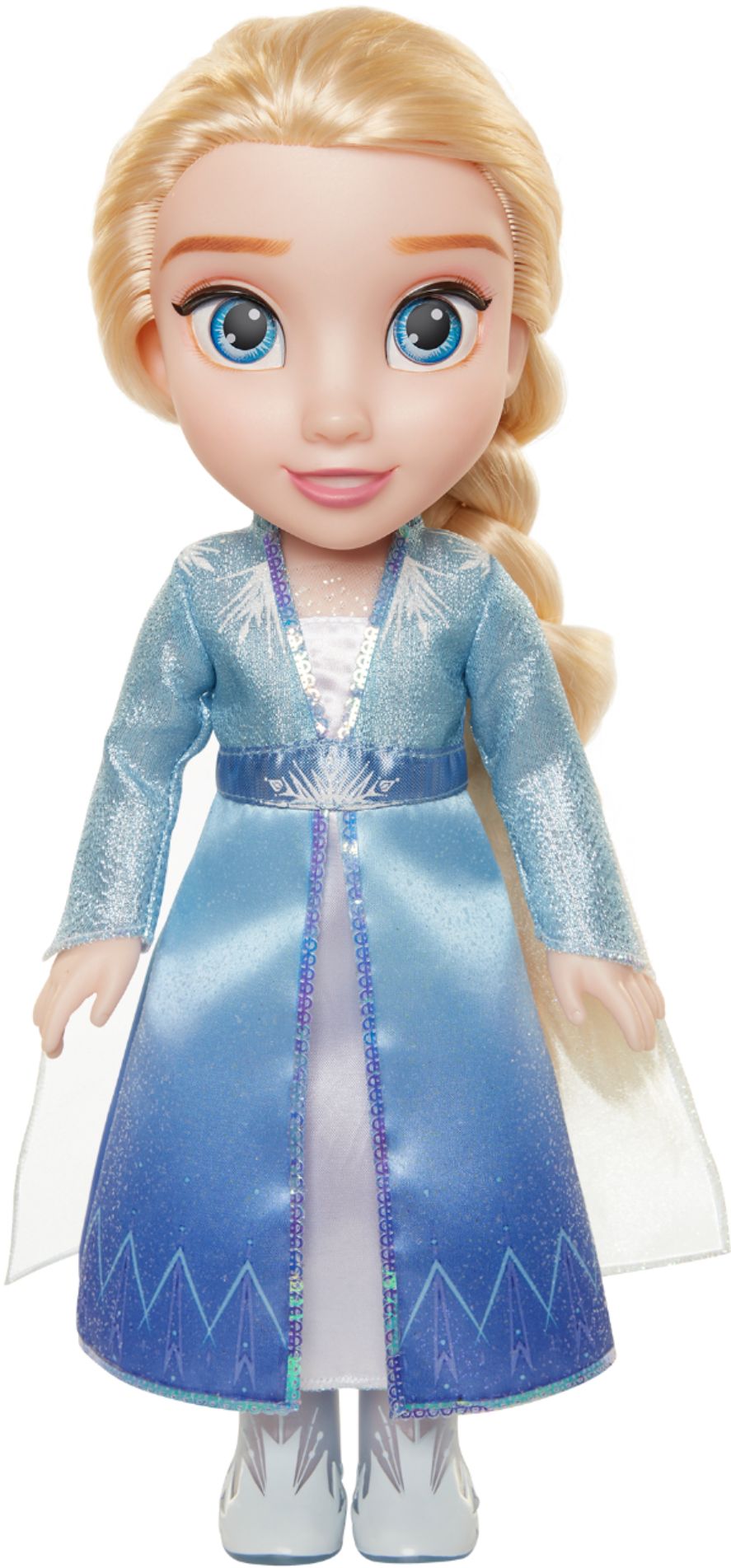 Disney Store Official Princess Elsa Classic Doll for Kids, Frozen 2, 11½  Inches, Includes Golden Brush with Molded Details, Fully Posable Toy Figure