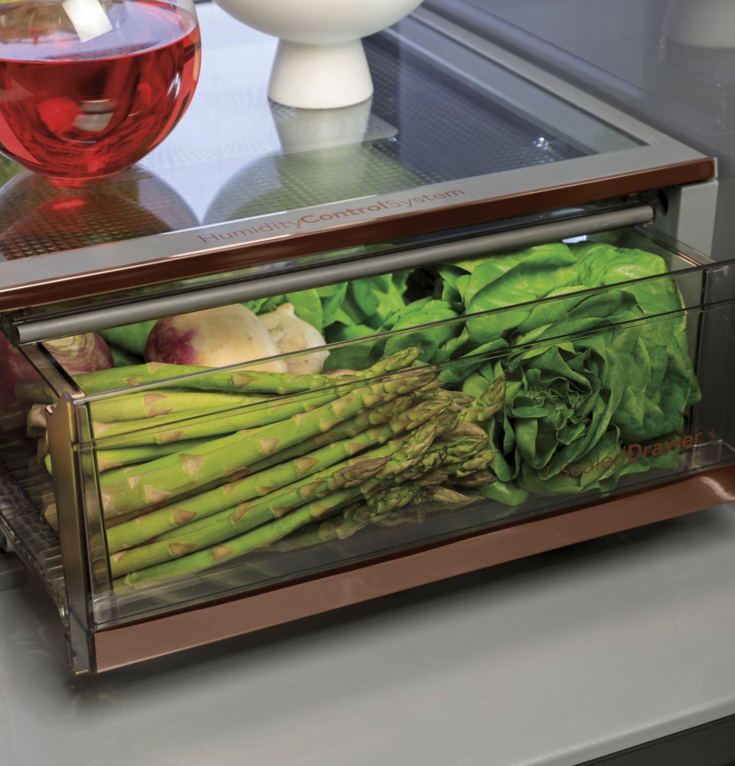 Alt View 13. Café - 27.8 Cu. Ft. 4-Door French Door Smart Refrigerator - Platinum Glass.