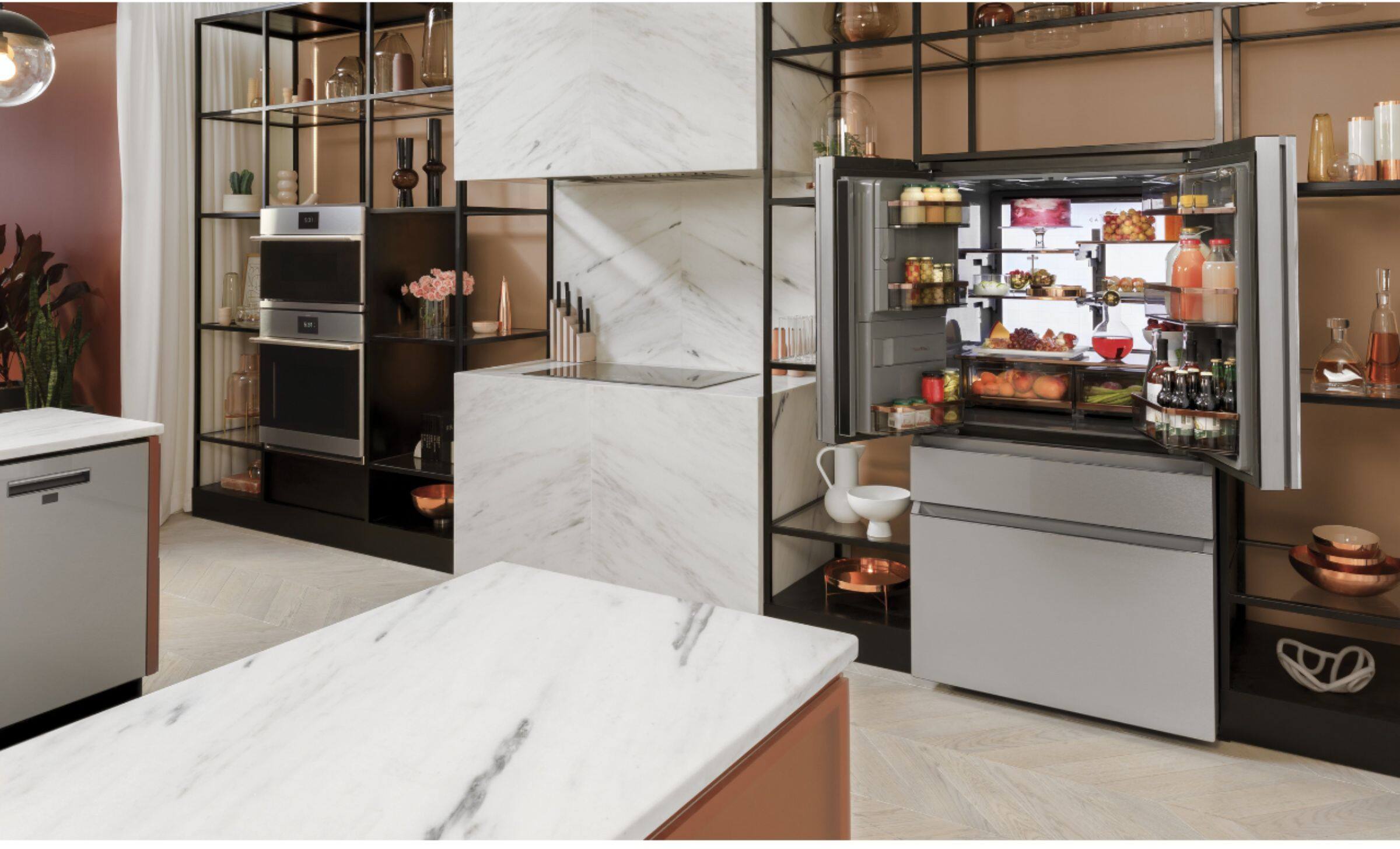 Alt View 16. Café - 27.8 Cu. Ft. 4-Door French Door Smart Refrigerator - Platinum Glass.