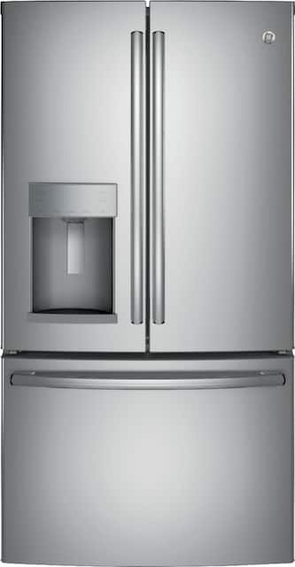 Ge 27 7 Cu Ft Fingerprint Resistant French Door Refrigerator With Door In Door Stainless Steel Gfd28gynfs Best Buy