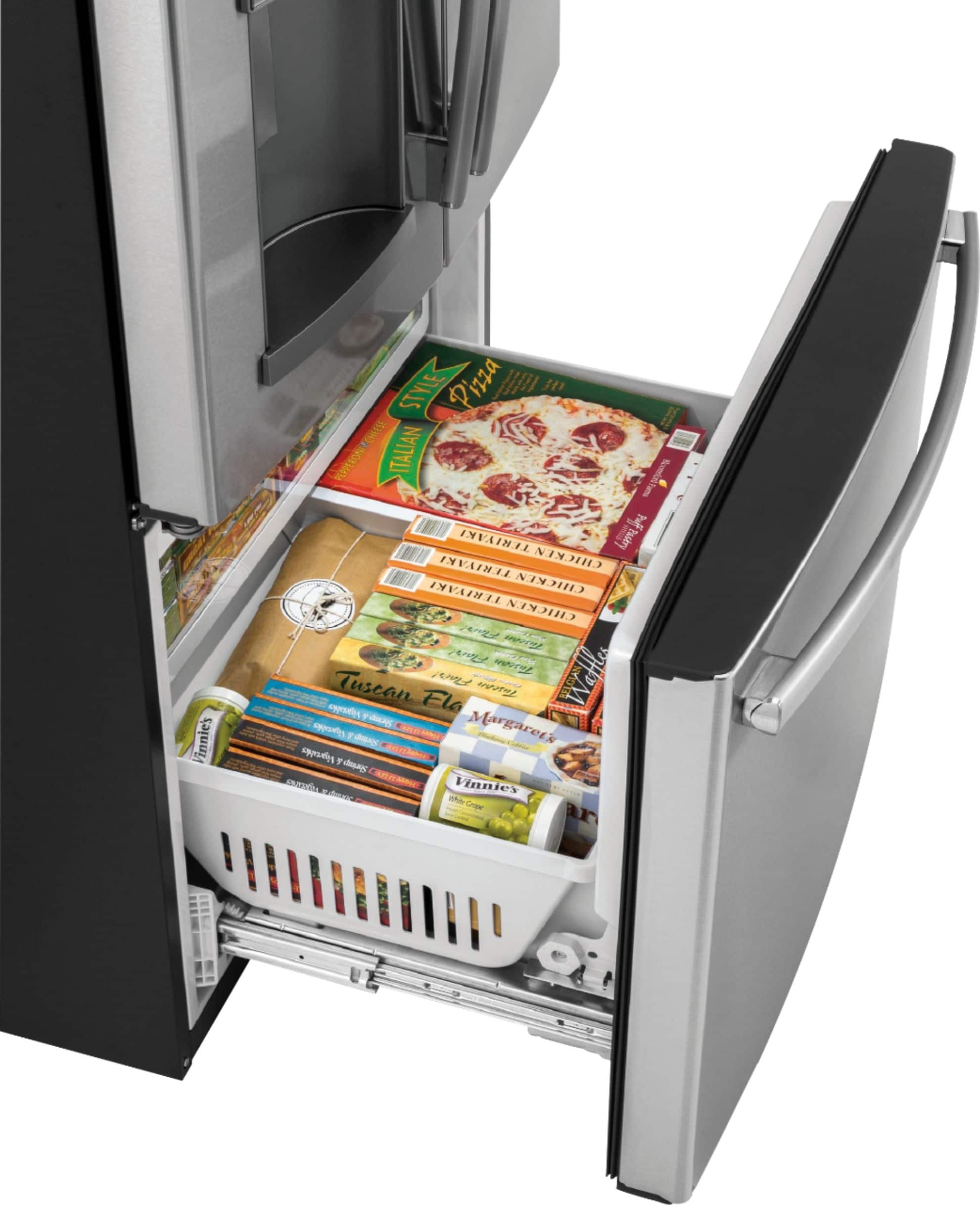 Alt View 16. GE - 27.7 Cu. Ft. French Door-in-Door Refrigerator with External Water & Ice Dispenser - Stainless Steel.